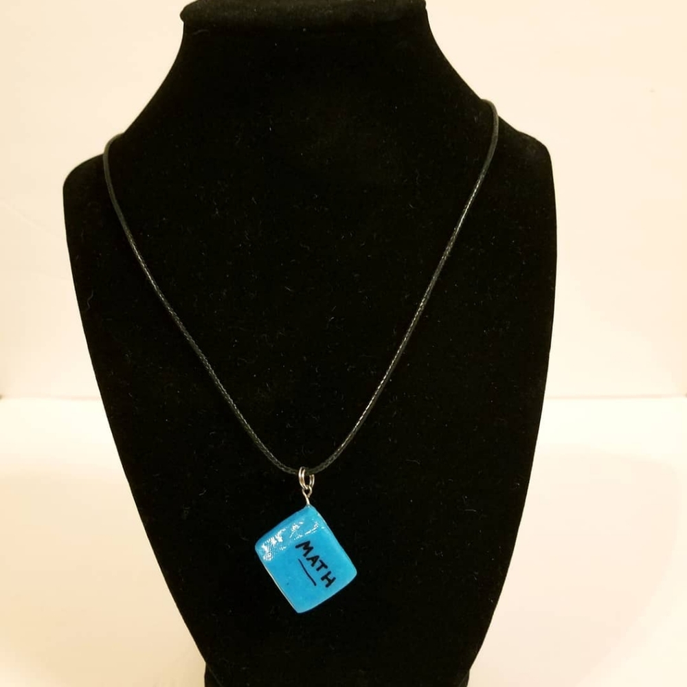Hand made polymers clay charm necklace